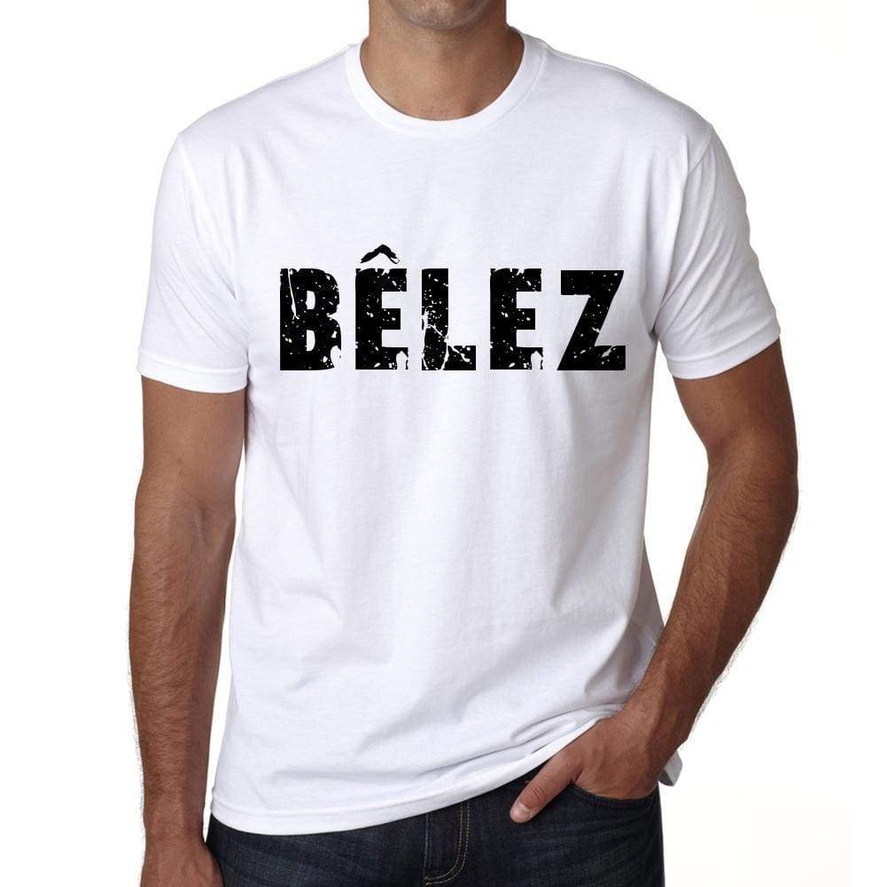 Mens Tee Shirt Vintage T Shirt Bêlez X-Small White 00561 - White / Xs - Casual