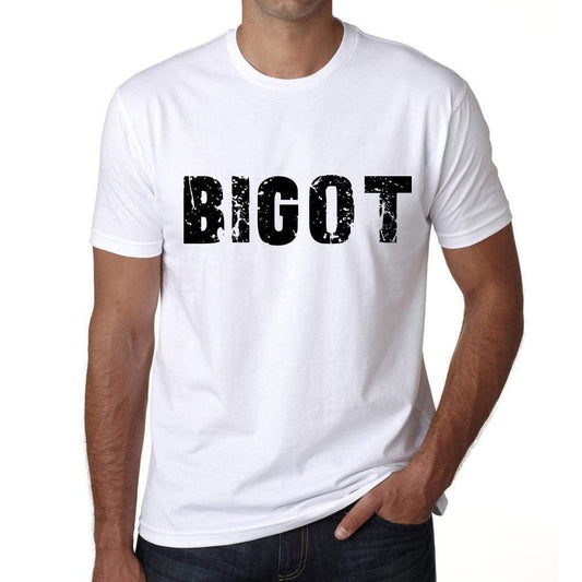 Mens Tee Shirt Vintage T Shirt Bigot X-Small White 00561 - White / Xs - Casual