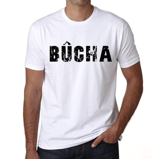 Mens Tee Shirt Vintage T Shirt Bûcha X-Small White 00561 - White / Xs - Casual