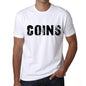 Mens Tee Shirt Vintage T Shirt Coins X-Small White 00561 - White / Xs - Casual