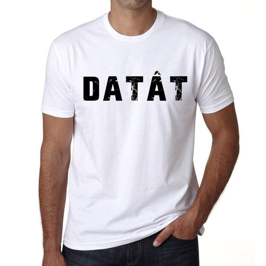 Mens Tee Shirt Vintage T Shirt Datât X-Small White 00561 - White / Xs - Casual