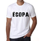 Mens Tee Shirt Vintage T Shirt Écopa X-Small White 00561 - White / Xs - Casual