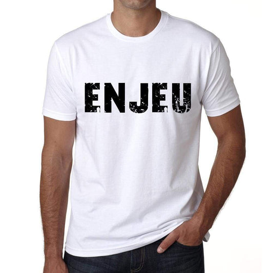 Mens Tee Shirt Vintage T Shirt Enjeu X-Small White 00561 - White / Xs - Casual