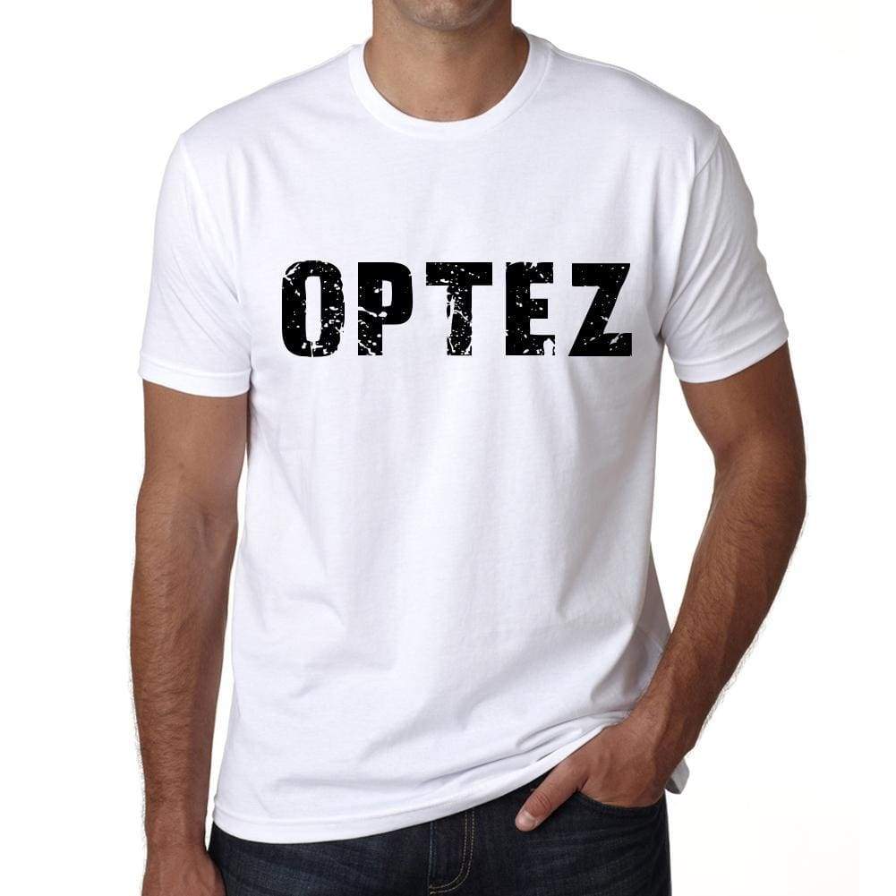 Mens Tee Shirt Vintage T Shirt Optez X-Small White - White / Xs - Casual