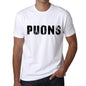 Mens Tee Shirt Vintage T Shirt Puons X-Small White - White / Xs - Casual