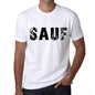 Mens Tee Shirt Vintage T Shirt Sauf X-Small White 00560 - White / Xs - Casual