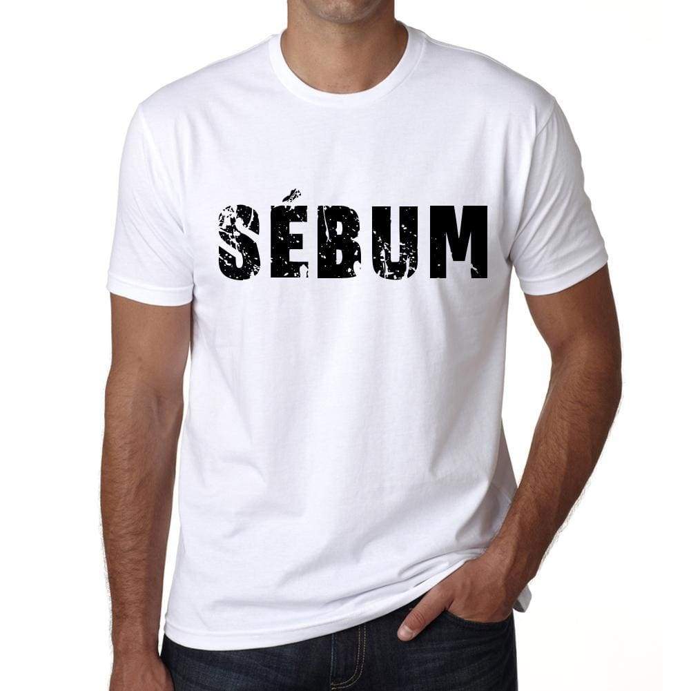 Mens Tee Shirt Vintage T Shirt Sébum X-Small White - White / Xs - Casual