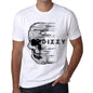 Mens Vintage Tee Shirt Graphic T Shirt Anxiety Skull Dizzy White - White / Xs / Cotton - T-Shirt