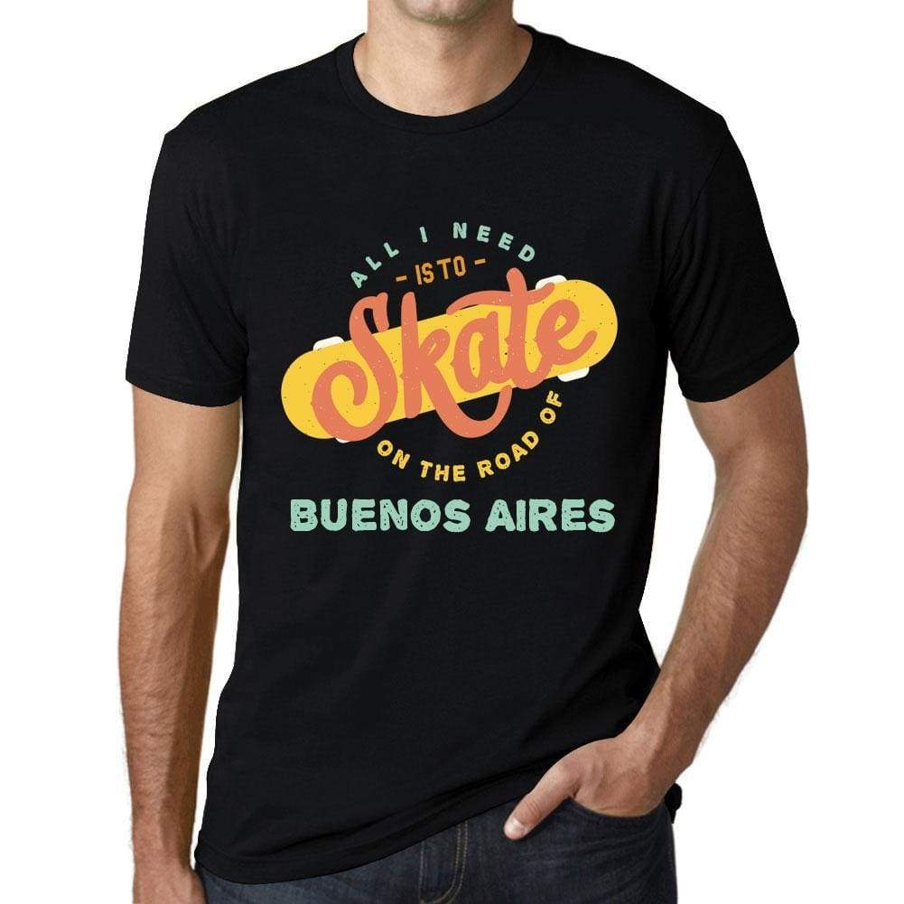 Mens Vintage Tee Shirt Graphic T Shirt Buenos Aires Black - Black / Xs / Cotton - T-Shirt