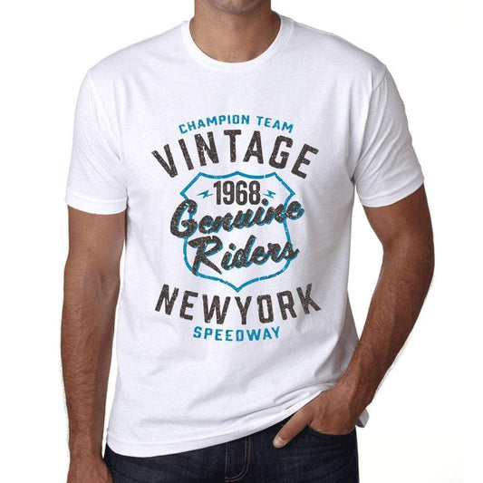 Mens Vintage Tee Shirt Graphic T Shirt Genuine Riders 1968 White - White / Xs / Cotton - T-Shirt