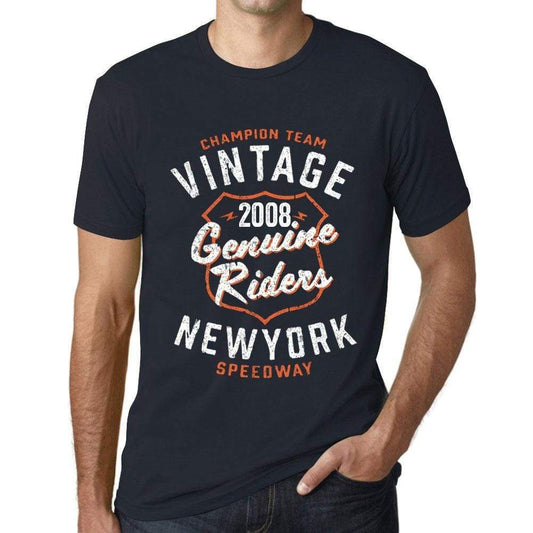 Mens Vintage Tee Shirt Graphic T Shirt Genuine Riders 2008 Navy - Navy / Xs / Cotton - T-Shirt
