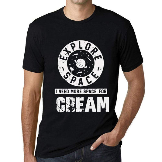 Mens Vintage Tee Shirt Graphic T Shirt I Need More Space For Cream Deep Black White Text - Deep Black / Xs / Cotton - T-Shirt