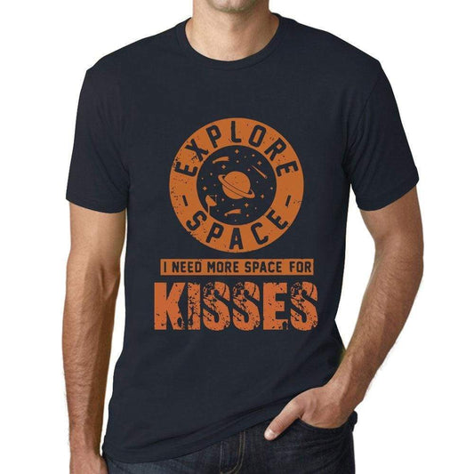 Mens Vintage Tee Shirt Graphic T Shirt I Need More Space For Kisses Navy - Navy / Xs / Cotton - T-Shirt