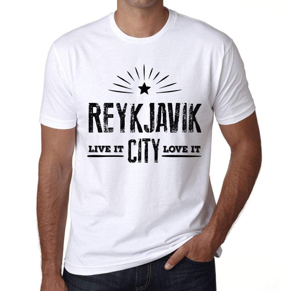 Mens Vintage Tee Shirt Graphic T Shirt Live It Love It Reykjavik White - White / Xs / Cotton - T-Shirt