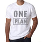 Mens Vintage Tee Shirt Graphic T Shirt One Plan White - White / Xs / Cotton - T-Shirt