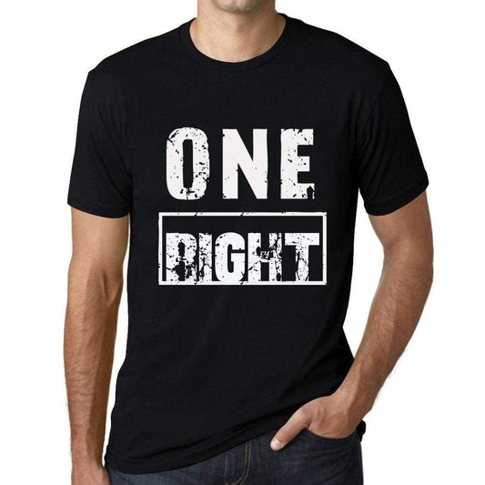 Mens Vintage Tee Shirt Graphic T Shirt One Right Deep Black - Deep Black / Xs / Cotton - T-Shirt