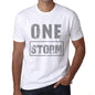 Mens Vintage Tee Shirt Graphic T Shirt One Storm White - White / Xs / Cotton - T-Shirt