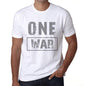 Mens Vintage Tee Shirt Graphic T Shirt One War White - White / Xs / Cotton - T-Shirt