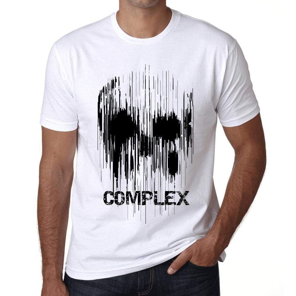 Mens Vintage Tee Shirt Graphic T Shirt Skull Complex White - White / Xs / Cotton - T-Shirt