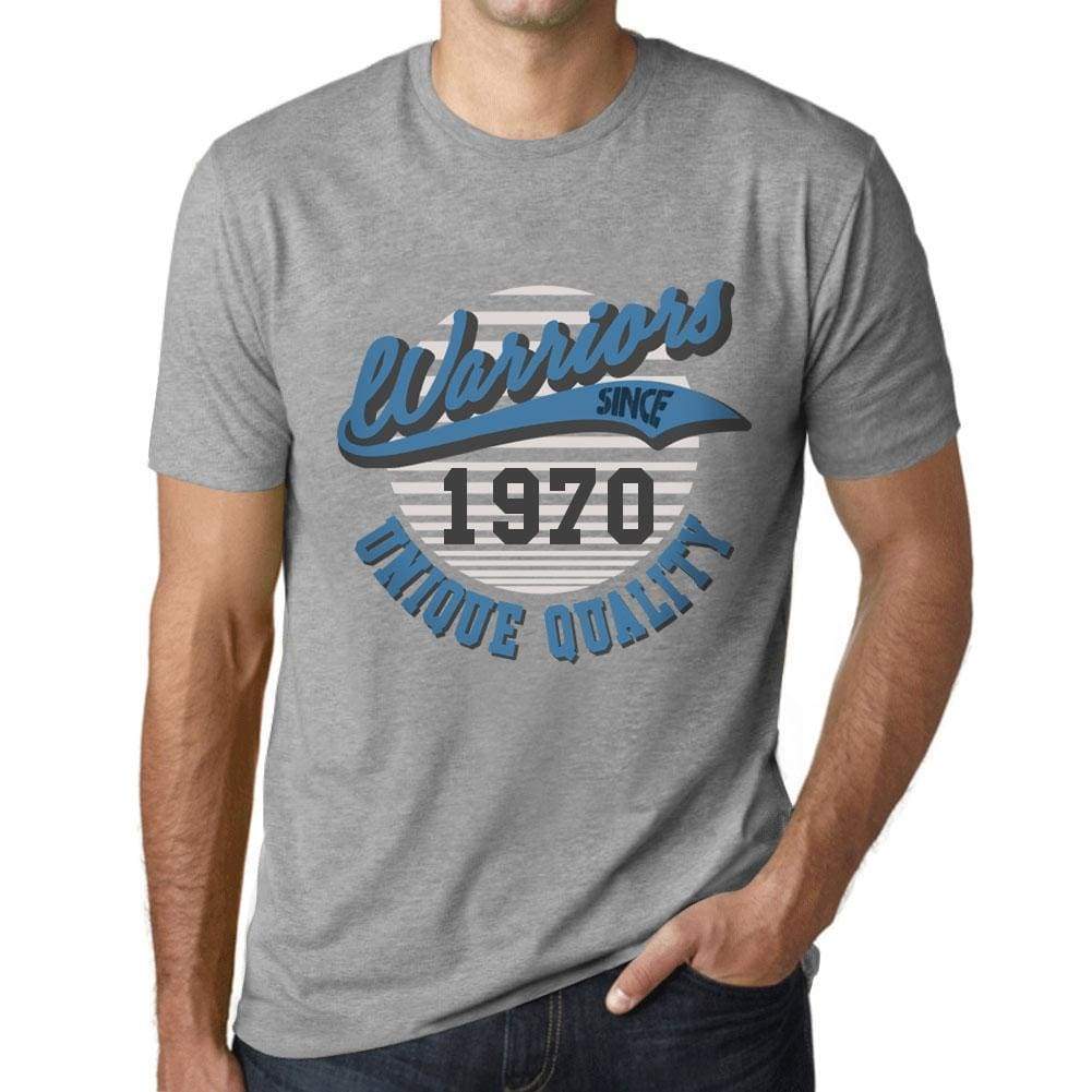 Mens Vintage Tee Shirt Graphic T Shirt Warriors Since 1970 Grey Marl - Grey Marl / Xs / Cotton - T-Shirt