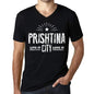 Mens Vintage Tee Shirt Graphic V-Neck T Shirt Live It Love It Prishtina Deep Black - Black / S / Cotton - T-Shirt