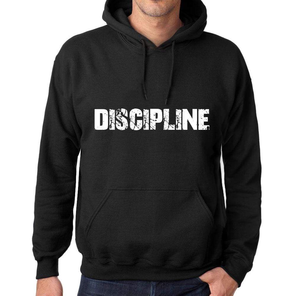 Men’s Women’s Unisex <span>Printed</span> <span>Graphic</span> Cotton <span>Hoodie</span> Soft Heavyweight Hooded Sweatshirt Pullover Popular Words DISCIPLINE Deep Black - ULTRABASIC