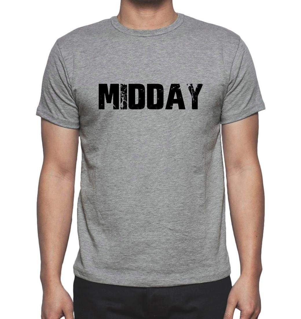 Midday Grey Mens Short Sleeve Round Neck T-Shirt 00018 - Grey / S - Casual