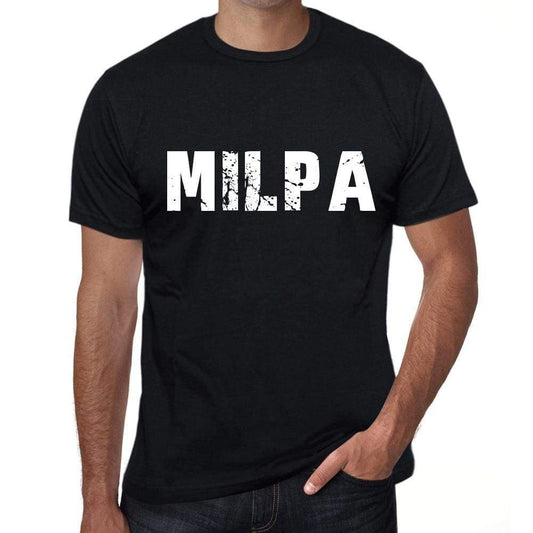 Milpa Mens Retro T Shirt Black Birthday Gift 00553 - Black / Xs - Casual