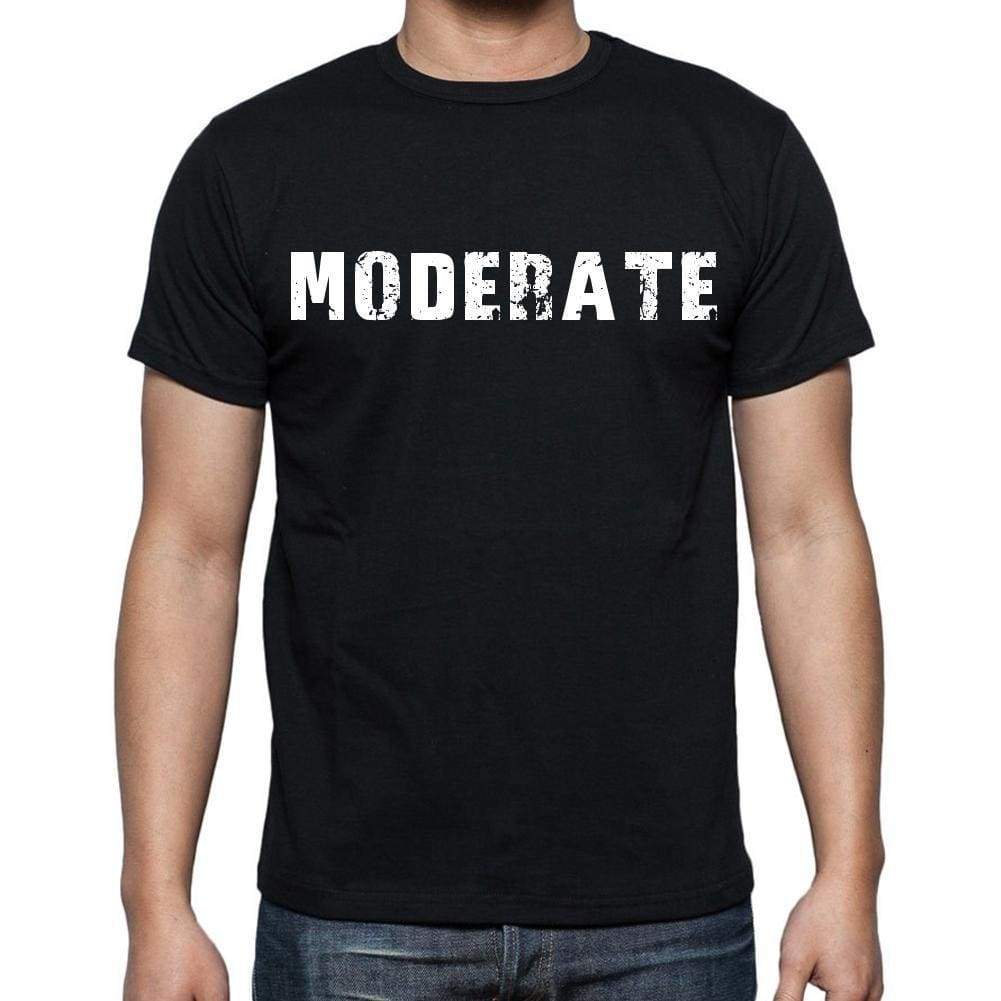 Moderate Mens Short Sleeve Round Neck T-Shirt Black T-Shirt En
