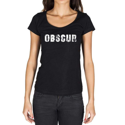 Obscur French Dictionary Womens Short Sleeve Round Neck T-Shirt 00010 - Casual