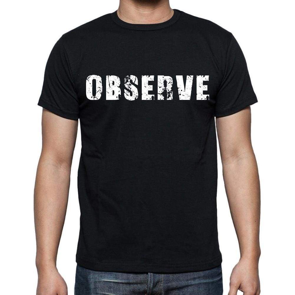 Observe Mens Short Sleeve Round Neck T-Shirt Black T-Shirt En