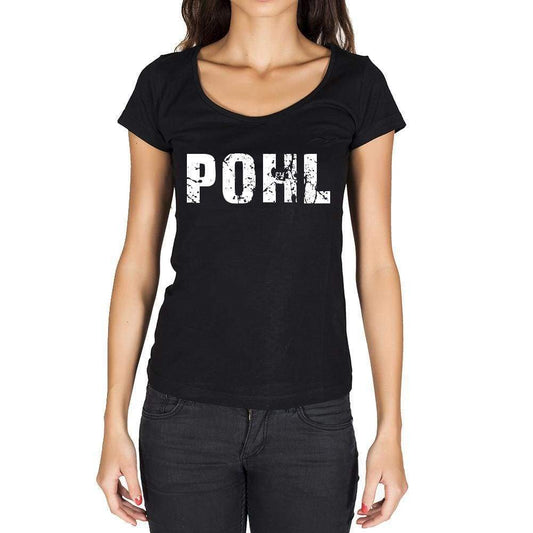 Pohl German Cities Black Womens Short Sleeve Round Neck T-Shirt 00002 - Casual