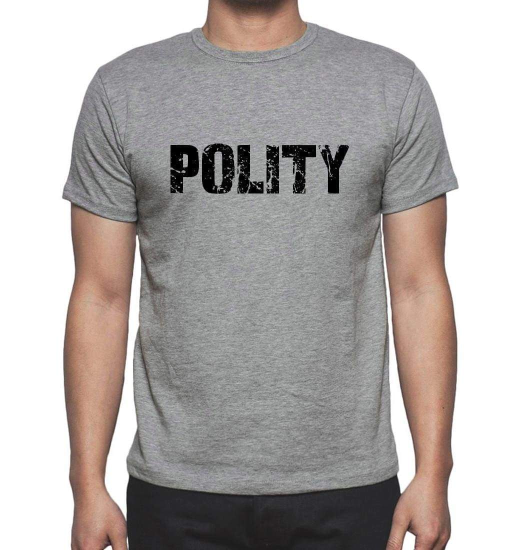 Polity Grey Mens Short Sleeve Round Neck T-Shirt 00018 - Grey / S - Casual