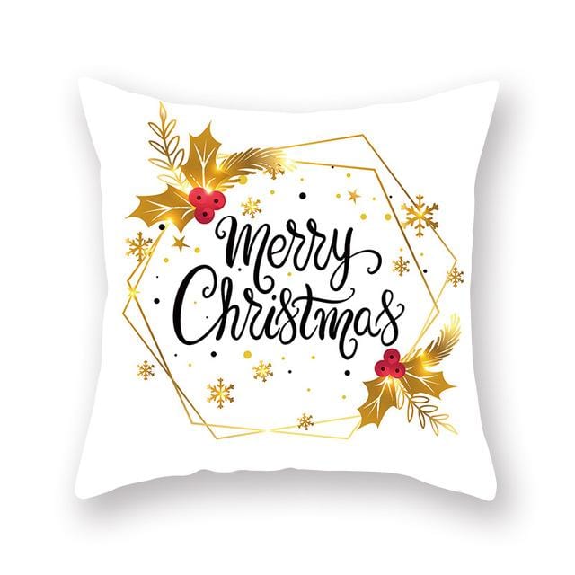 Christmas Decorative Pillowcases Polyester Merry Christmas Tree Deer Throw Pillow Case Cover New Year Pillowcase