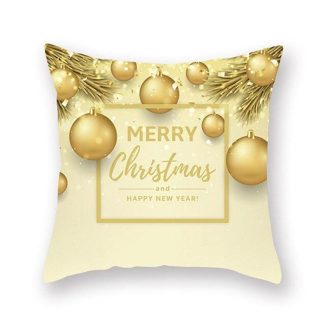 Christmas Decorative Pillowcases Polyester Merry Christmas Tree Deer Throw Pillow Case Cover New Year Pillowcase