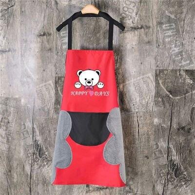 Abrasion Hand Apron Female Waterproof And Oil-proof Hooded Kitchen Sleeveless Overalls Hanging Neck Easy To Take Off CB4518/O