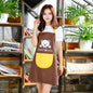 Abrasion Hand Apron Female Waterproof And Oil-proof Hooded Kitchen Sleeveless Overalls Hanging Neck Easy To Take Off CB4518/O