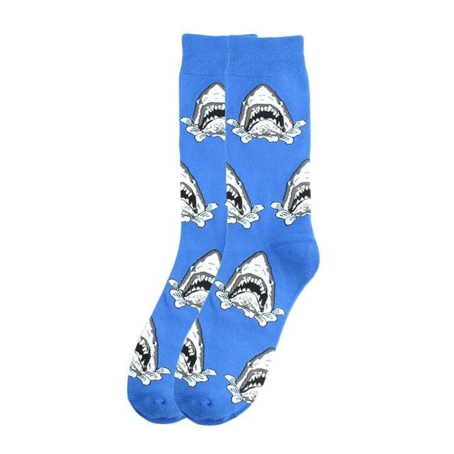 Happy Socks Mode Hip Hop Skateboard Socken Baumwolle Cartoon Hai Schwein Hundefutter Hamburger Pizza Sushi Lustige Männer Frauen Calcetines