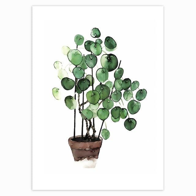 Scandinavian Style Tropical Plants Poster Green Leaves Decorative Picture Modern Wall Art Paintings for Living Room Home Decor