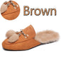 Real Fur Slippers Shoes Woman 2020 Mules Women's Furry Slippers Winter Warm Women Shoes Fashion Slippers Rabbit Hair