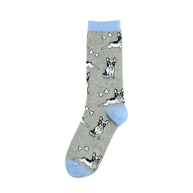 Adult Mid Calf Crew Fashion Funny Socks Chimpanzee Pug Bull Bulldog Sloth Snail Boston Terrier Monkey Dog Puppy Animal Dropship