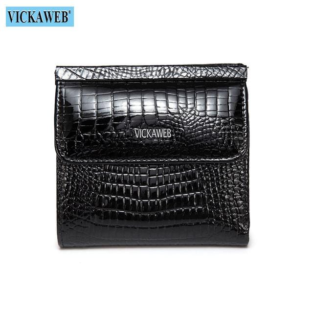 VICKAWEB Mini Wallet Women Genuine Leather Wallets Fashion Alligator Hasp Short Wallet Female Small Woman Wallets And Purses 209