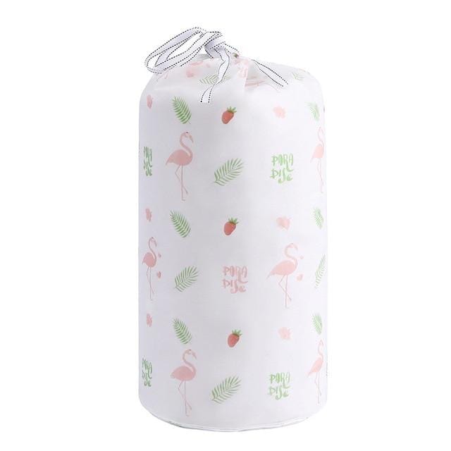 Sac de rangement pliable, imprimé flamant rose, vêtements, couverture, couette, sac de rangement, sac de rangement Transparent pour bagages de voyage