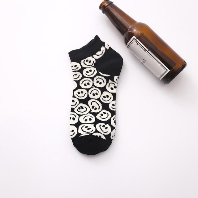 Summer Trendy Happy Socks Men Cotton Boat Man Socks Interest Funny Originality Harajuku ankle Sock Food Fruit