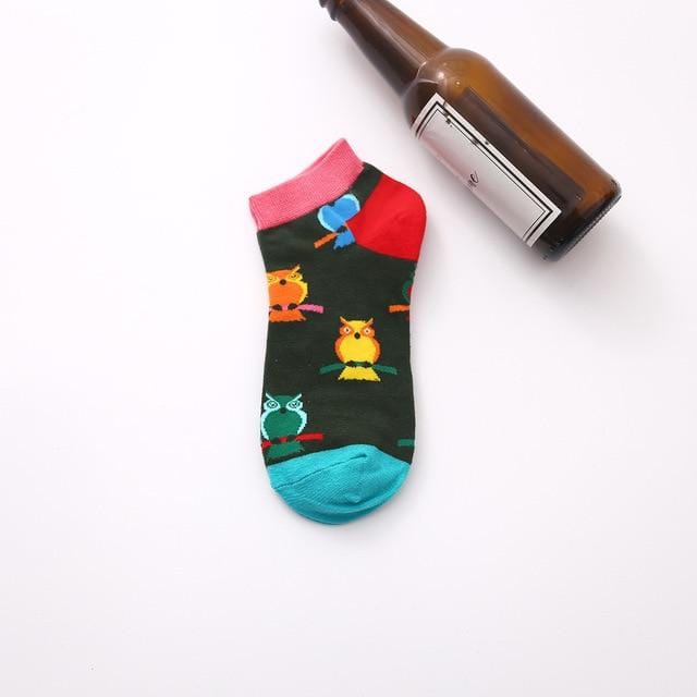 Chaussettes d'été tendance pour hommes, chaussettes en coton, bateau, intérêt, drôle, originalité, Harajuku, cheville, nourriture, fruits