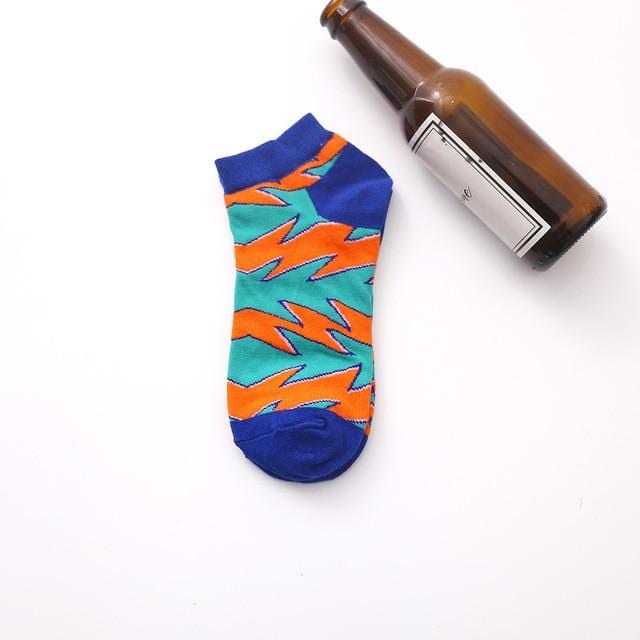 Chaussettes d'été tendance pour hommes, chaussettes en coton, bateau, intérêt, drôle, originalité, Harajuku, cheville, nourriture, fruits