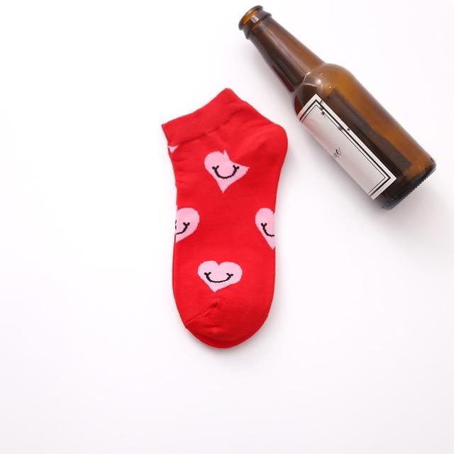 Summer Trendy Happy Socks Men Cotton Boat Man Socks Interest Funny Originality Harajuku ankle Sock Food Fruit