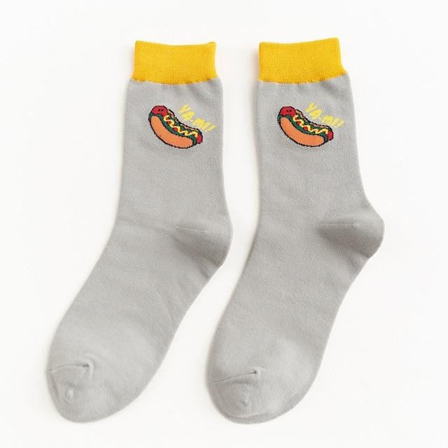 Frauen Socken lustige süße Cartoon Früchte Banane Avocado Zitrone Ei Keks Donuts Essen glücklich japanische Harajuku Skateboard Socken