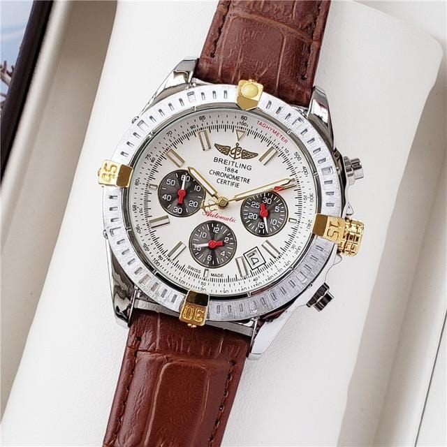 NEW Breitling Luxury Brand Mechanical Wristwatch Mens Watches Quartz Watch with Stainless Steel Strap relojes hombre automatic