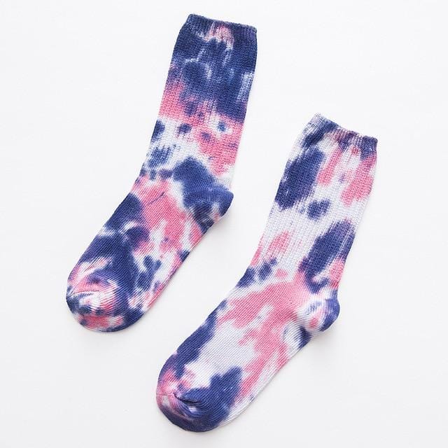 2020 baumwolle Skate Socken Männer Frauen Socke Knie-hohe Lustige Radfahren Laufen Wandern Tie Dye Sox Harajuku Hip Hop glücklich Socken